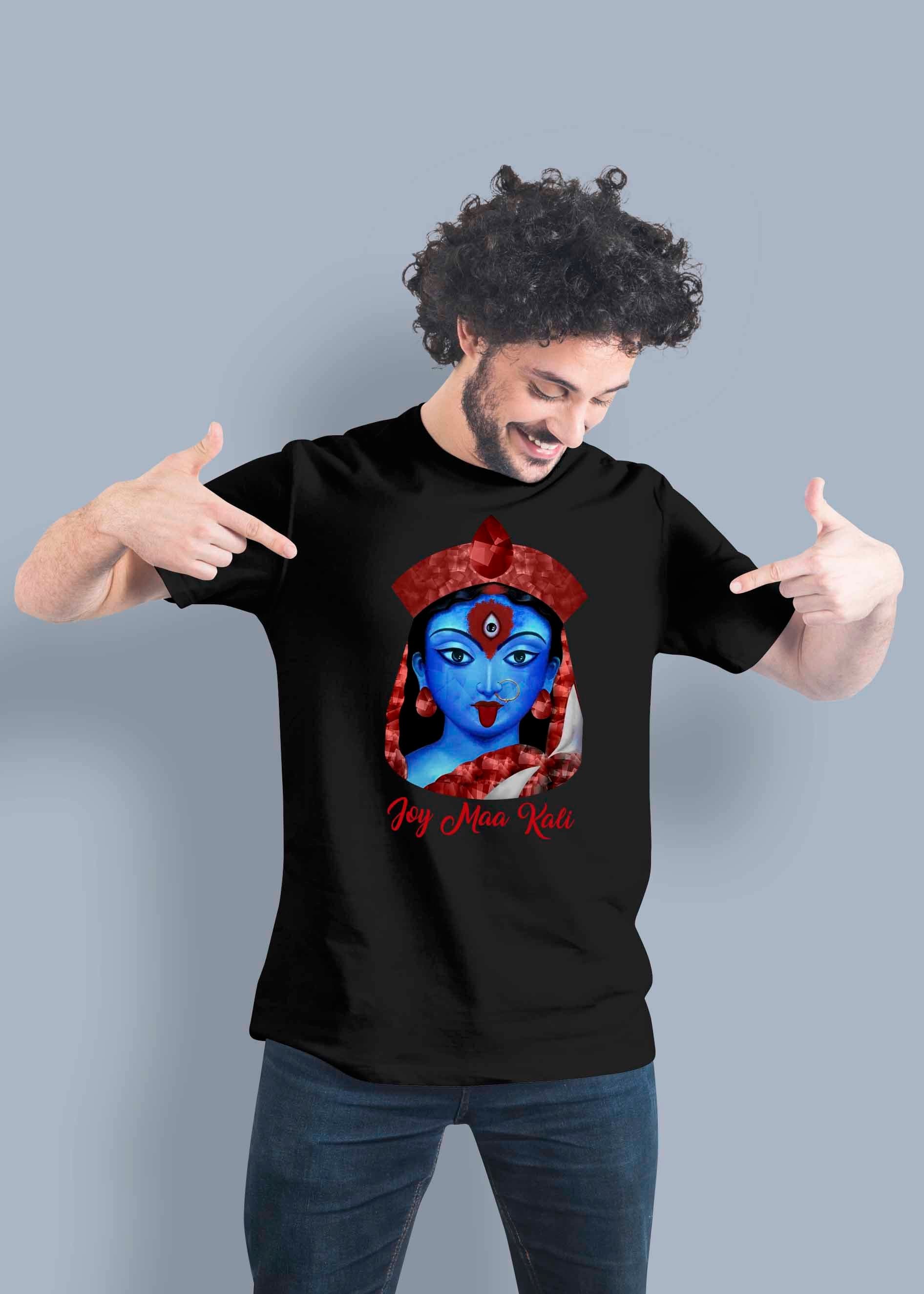 Kali Face Printed Half Sleeve Premium Cotton T-shirt For Men