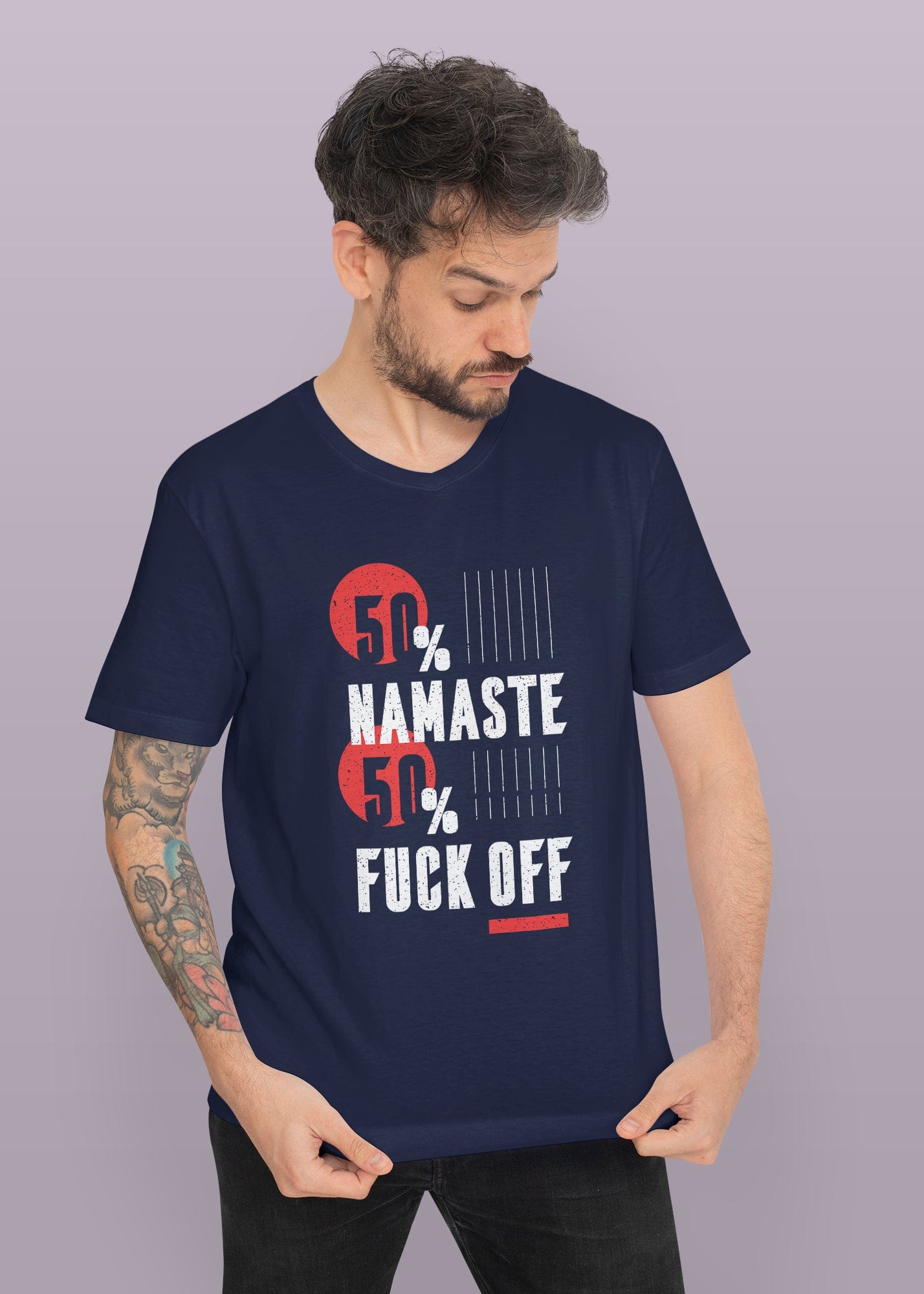Namaste Printed Half Sleeve Premium Cotton T-shirt For Men