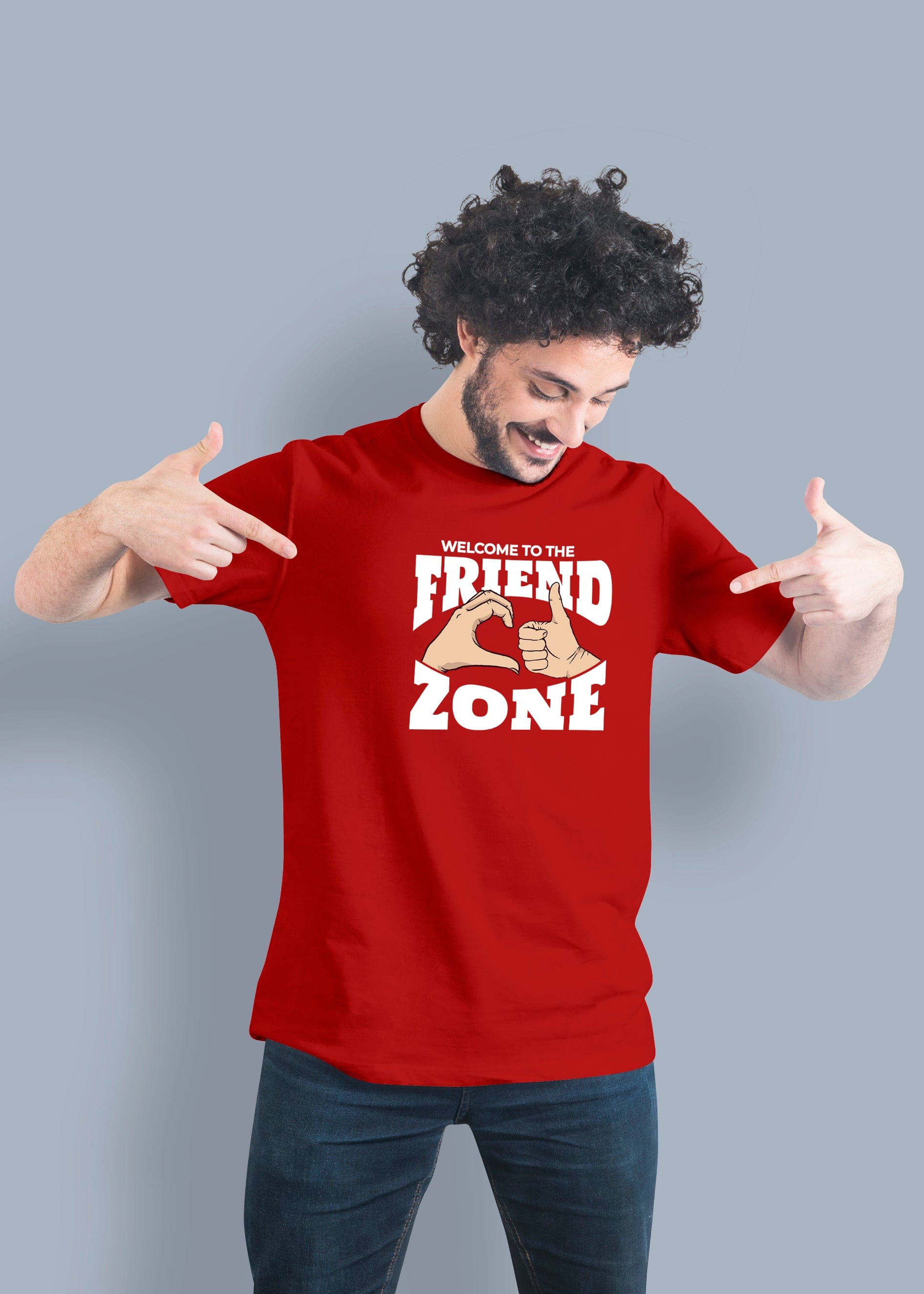 Friend Zone Printed Half Sleeve Premium Cotton T-shirt For Men