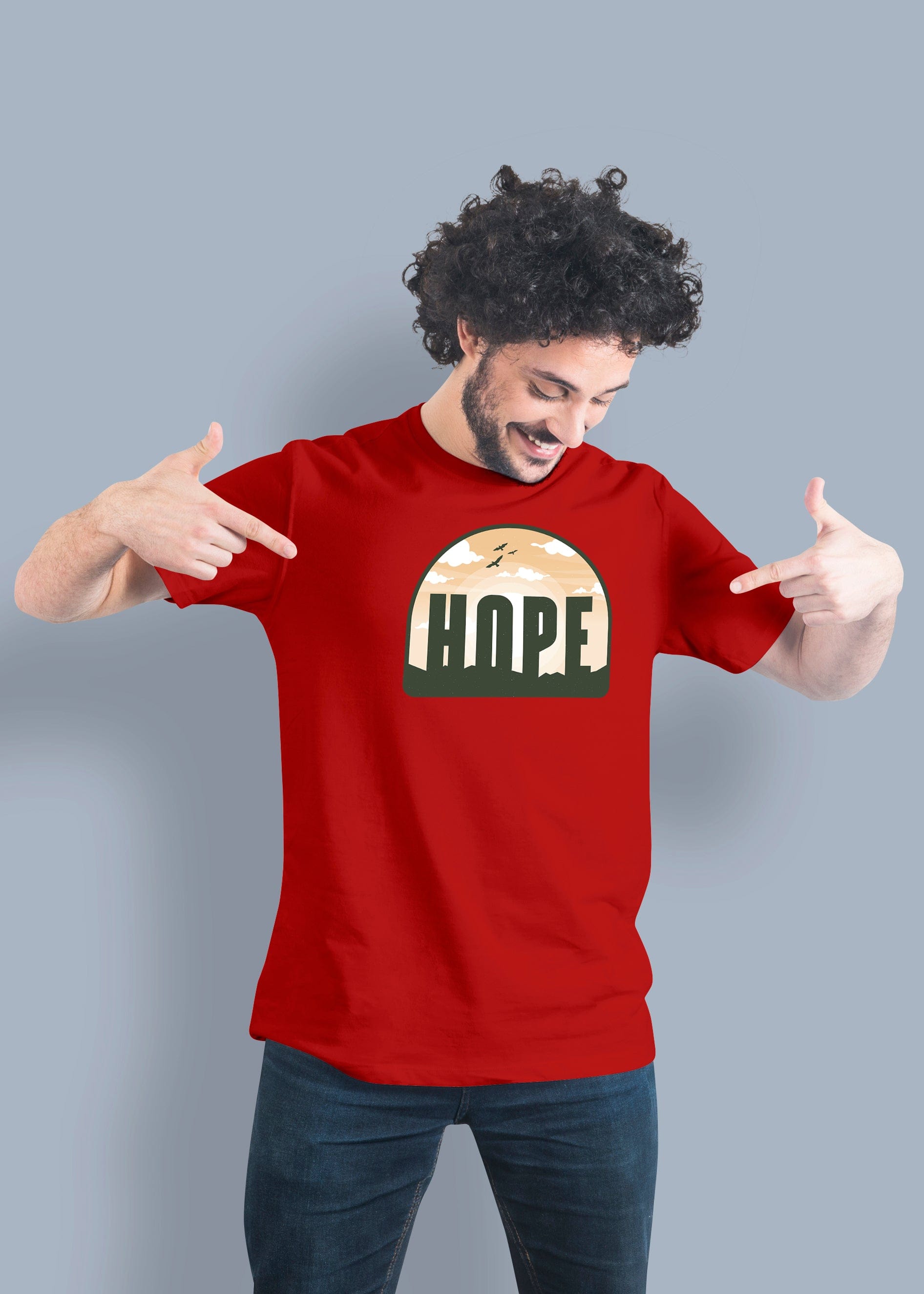Hope Printed Half Sleeve Premium Cotton T-shirt For Men