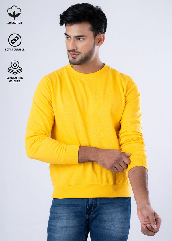 Solid Premium Cotton Sweatshirt For Men