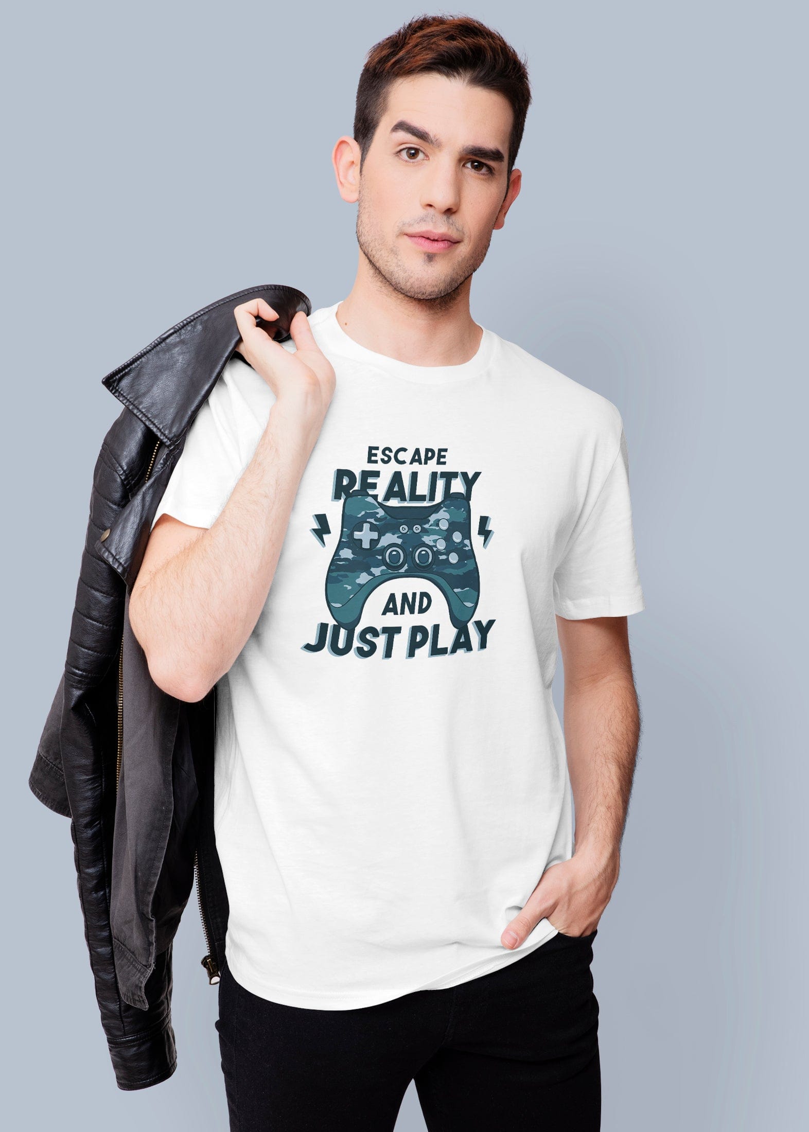 Escape Reality Printed Half Sleeve Premium Cotton T-shirt For Men