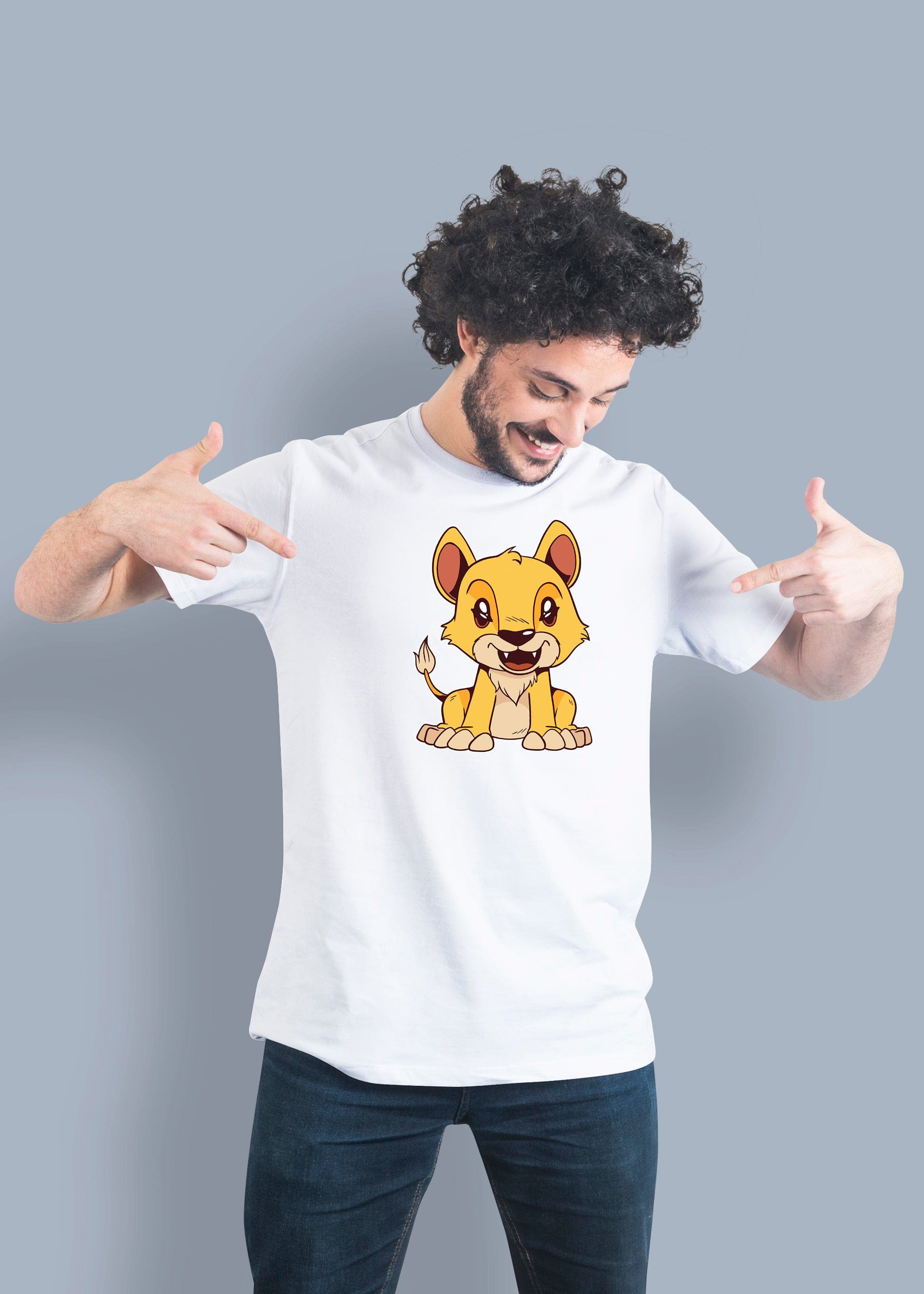 Cute Baby Printed Half Sleeve Premium Cotton T-shirt For Men