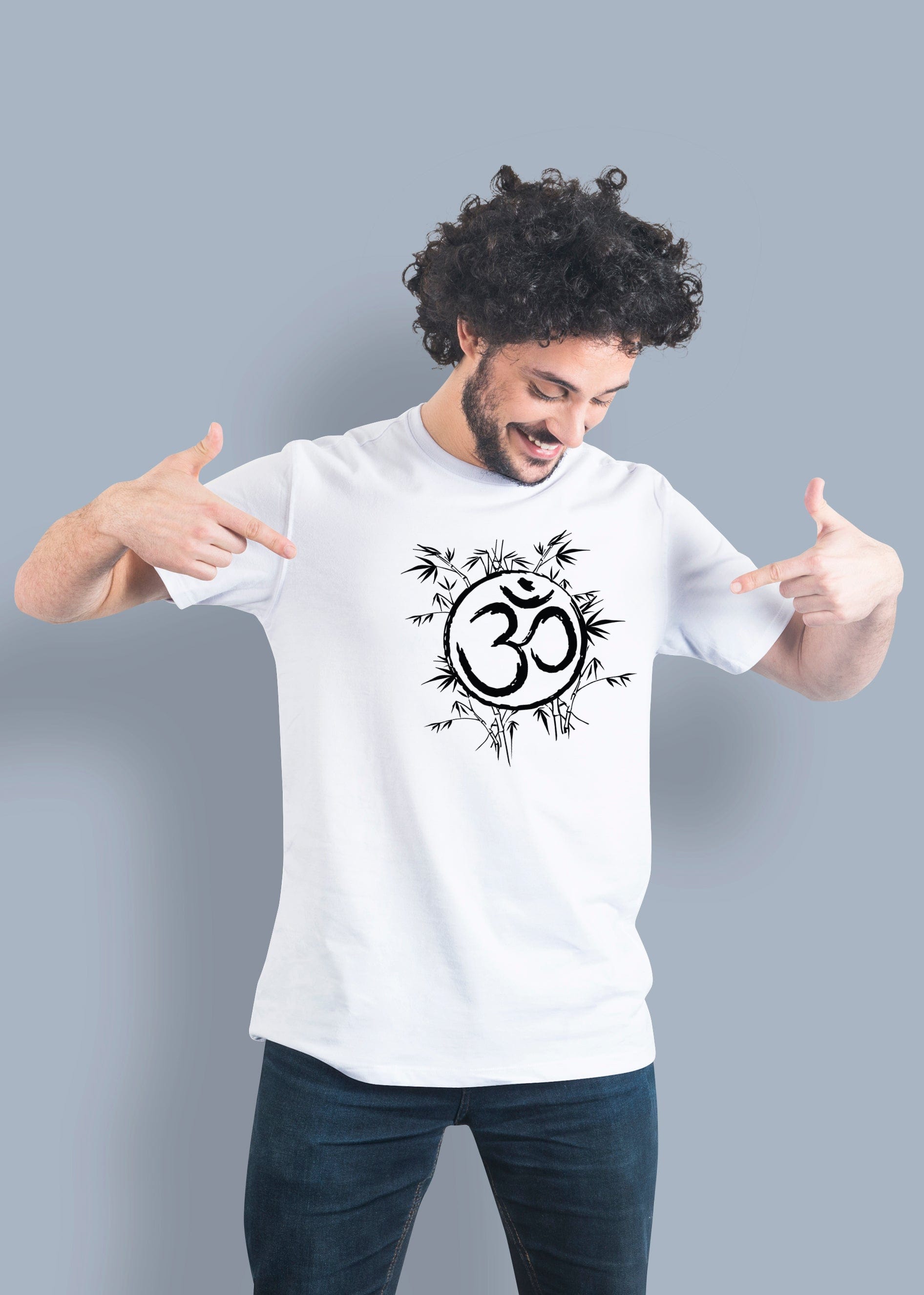 Omm Symbol Printed Half Sleeve Premium Cotton T-shirt For Men