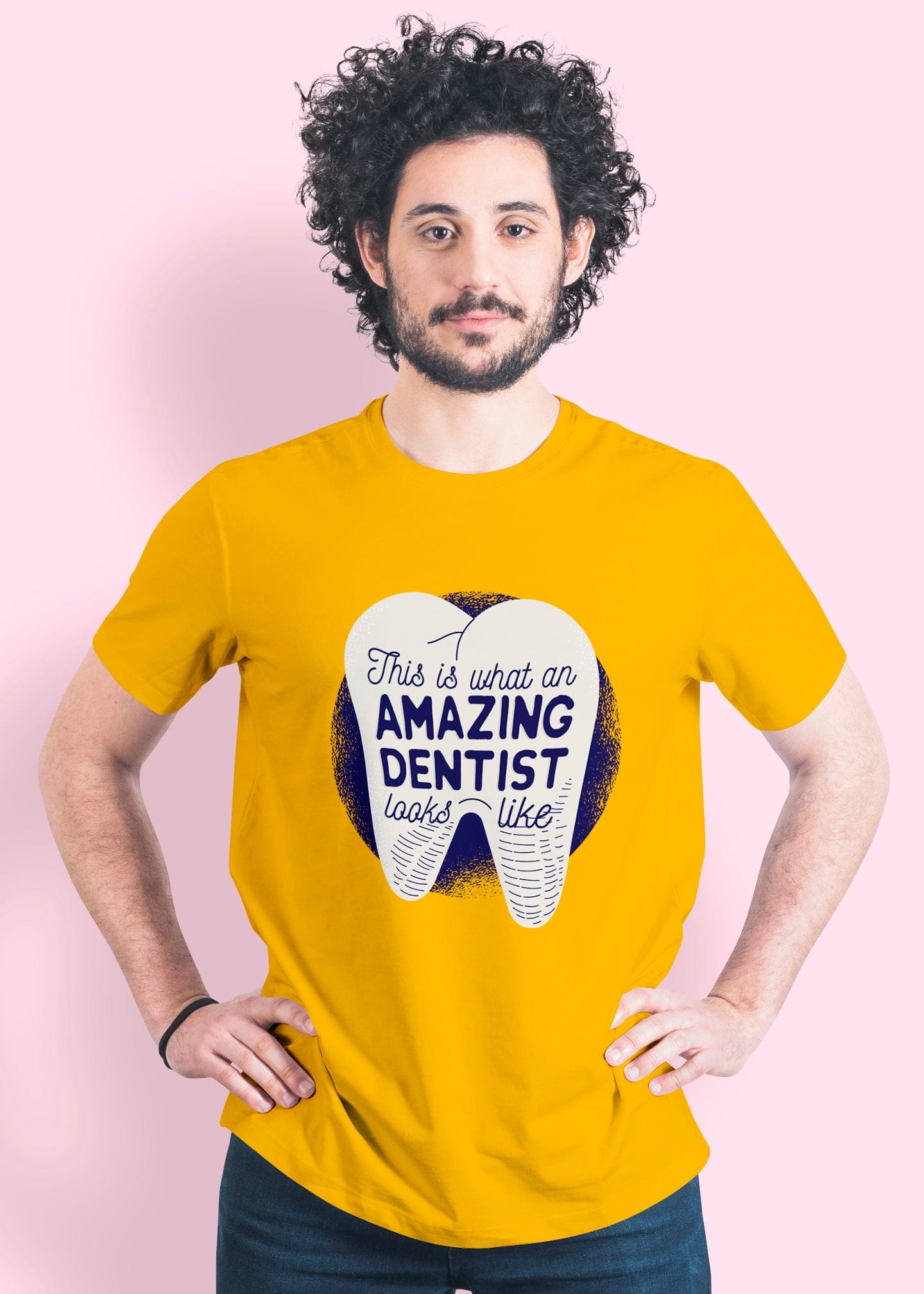 Amazing Dentist Printed Half Sleeve Premium Cotton T-shirt For Men