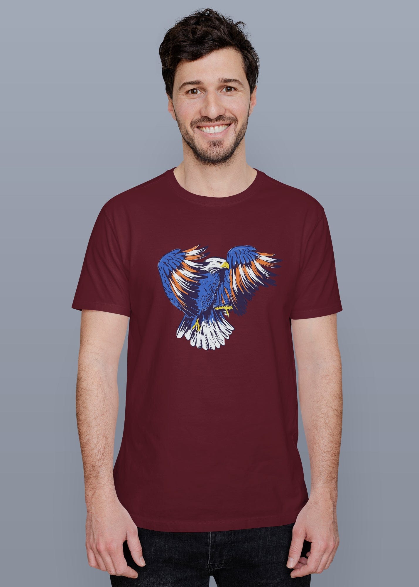 American Eagle Printed Half Sleeve Premium Cotton T-shirt For Men