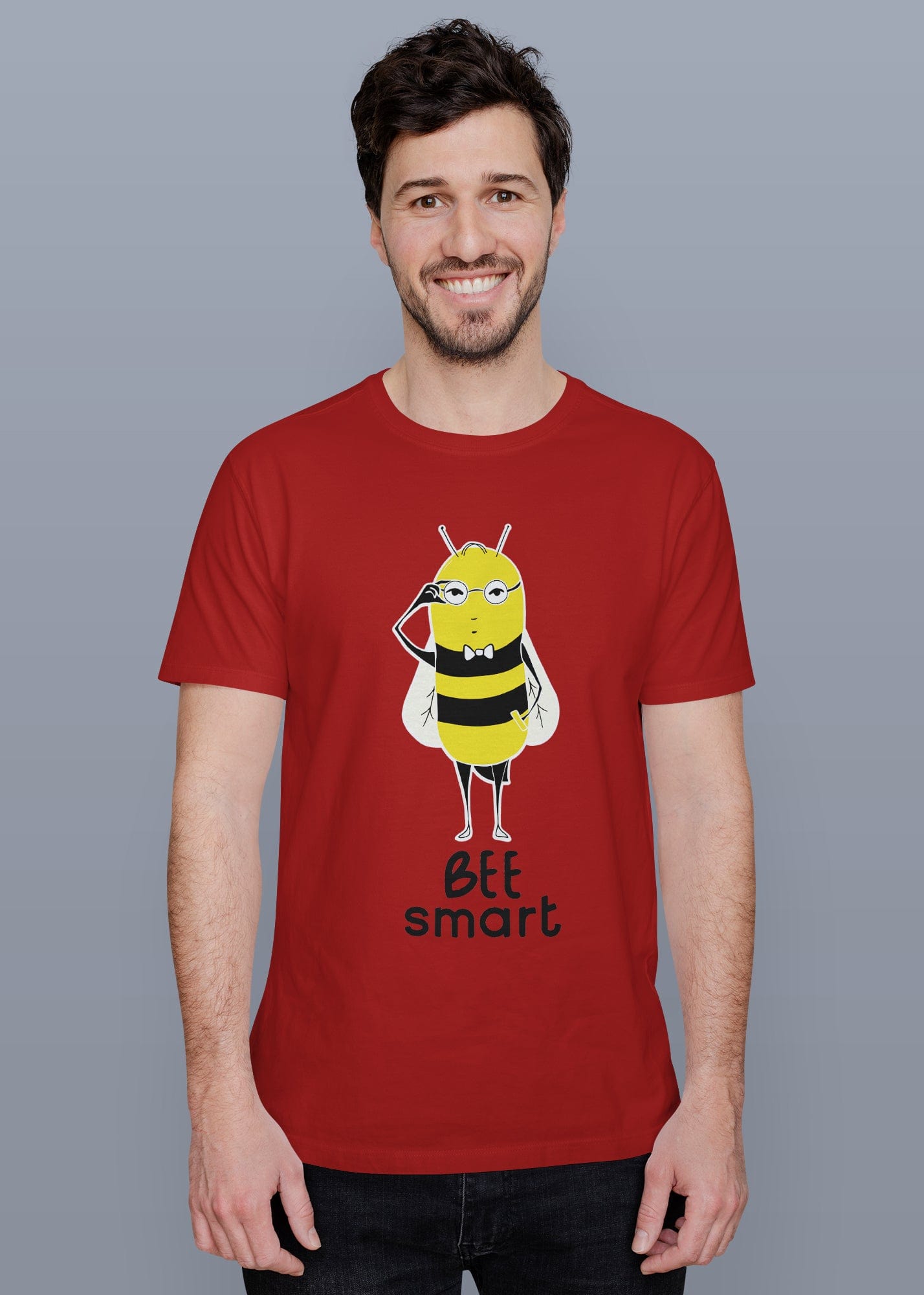Be Smart Printed Half Sleeve Premium Cotton T-shirt For Men