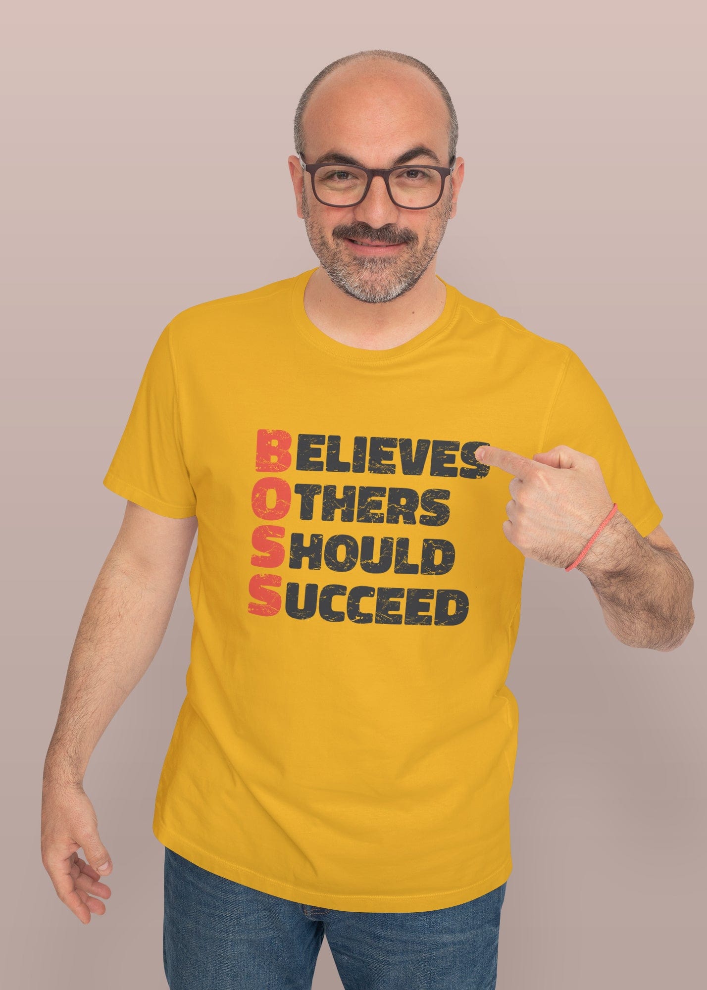 Boss Printed Half Sleeve Premium Cotton T-shirt For Men