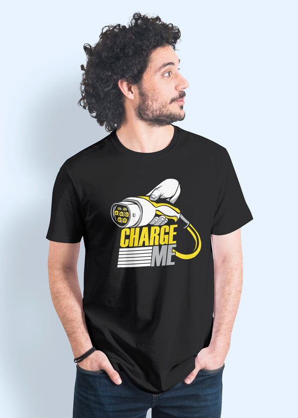 Charge Me Printed Half Sleeve Premium Cotton T-shirt For Men
