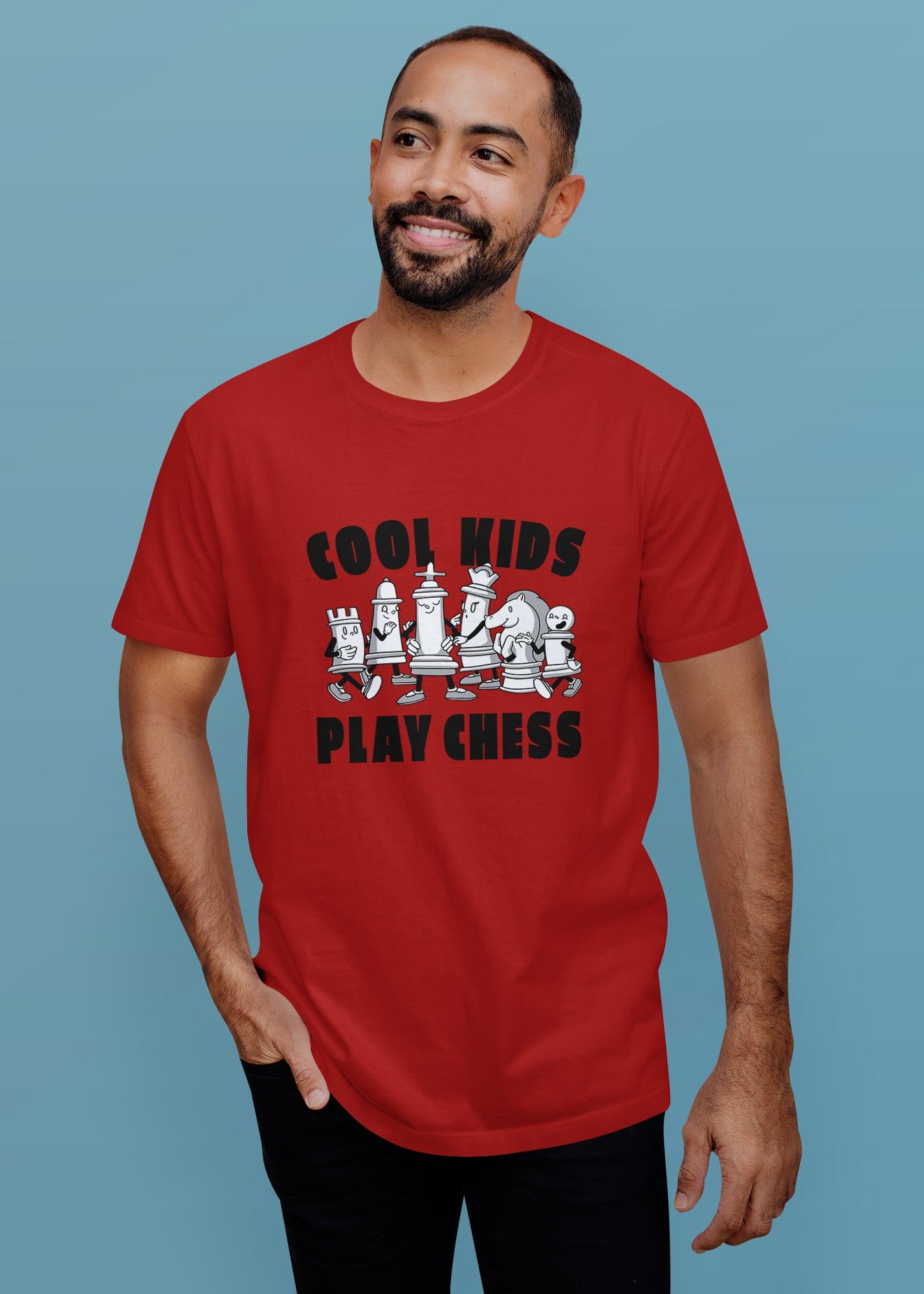 Cool Kids Play Chess Printed Half Sleeve Premium Cotton T-shirt For Men