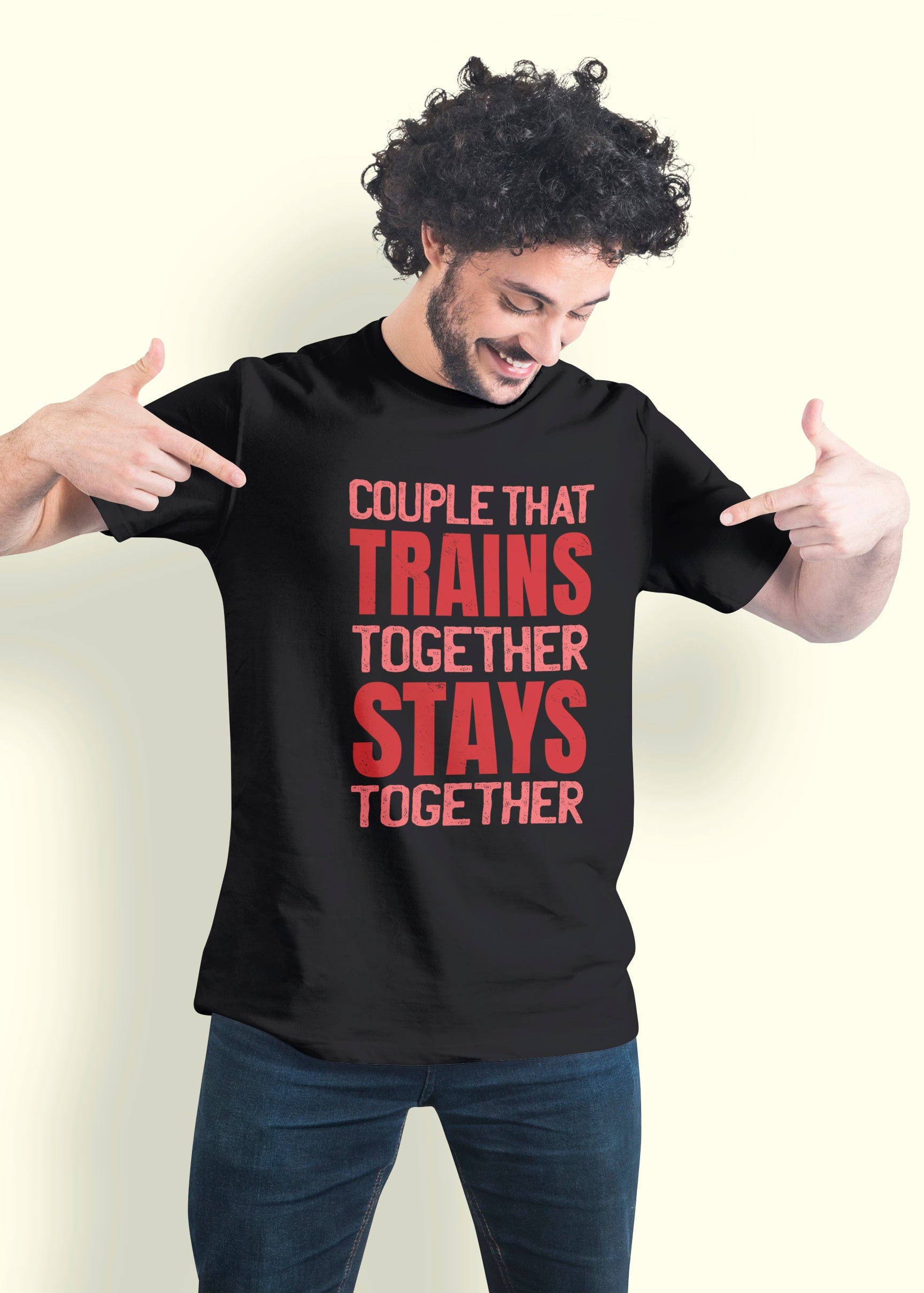 Couple Trains Printed Half Sleeve Premium Cotton T-shirt For Men