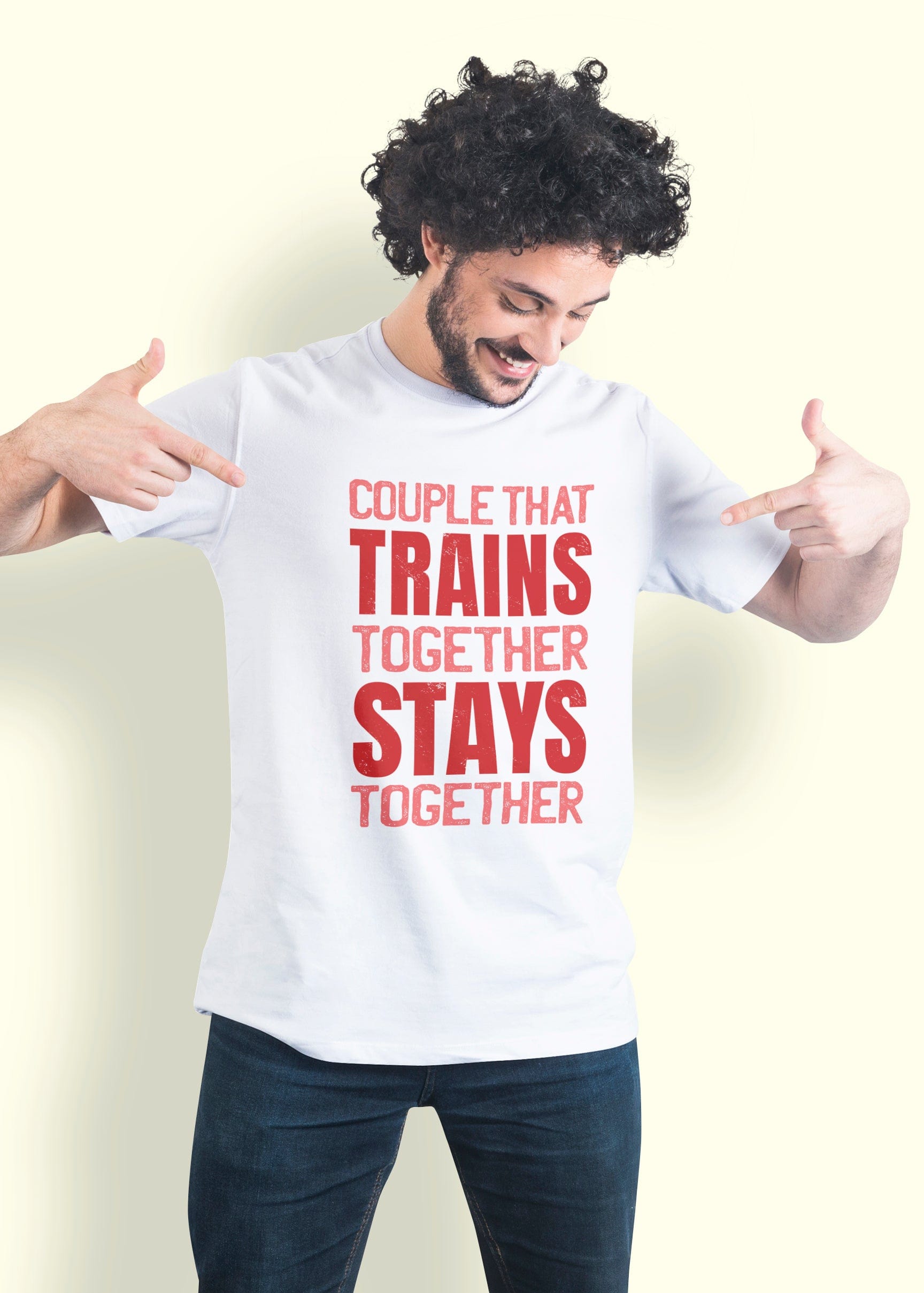 Couple Trains Printed Half Sleeve Premium Cotton T-shirt For Men