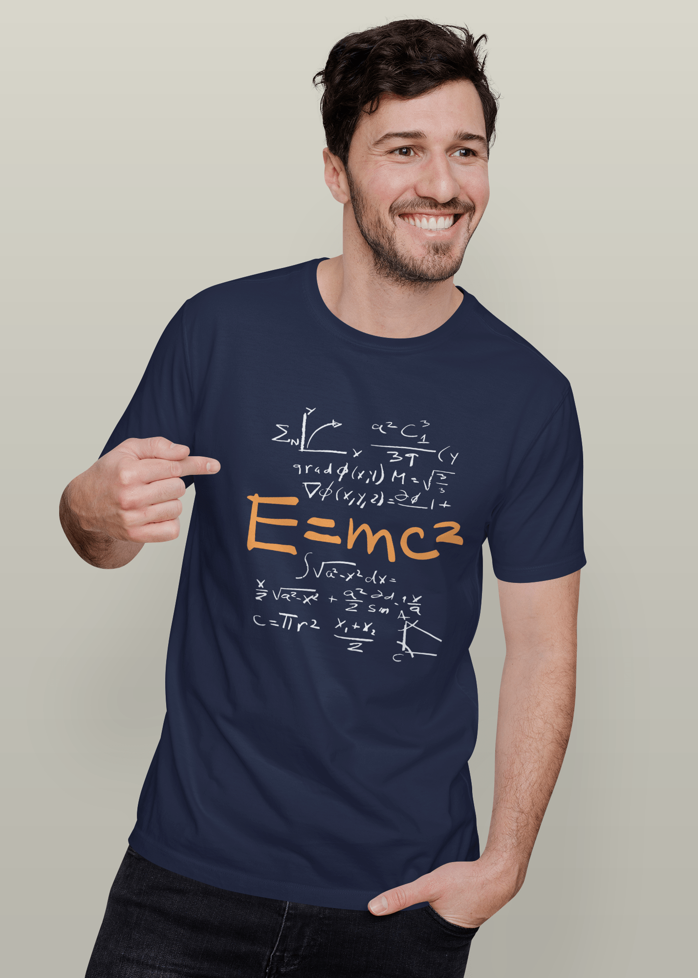 Mass Energy Equivalence Printed Half Sleeve Premium Cotton T-shirt For Men