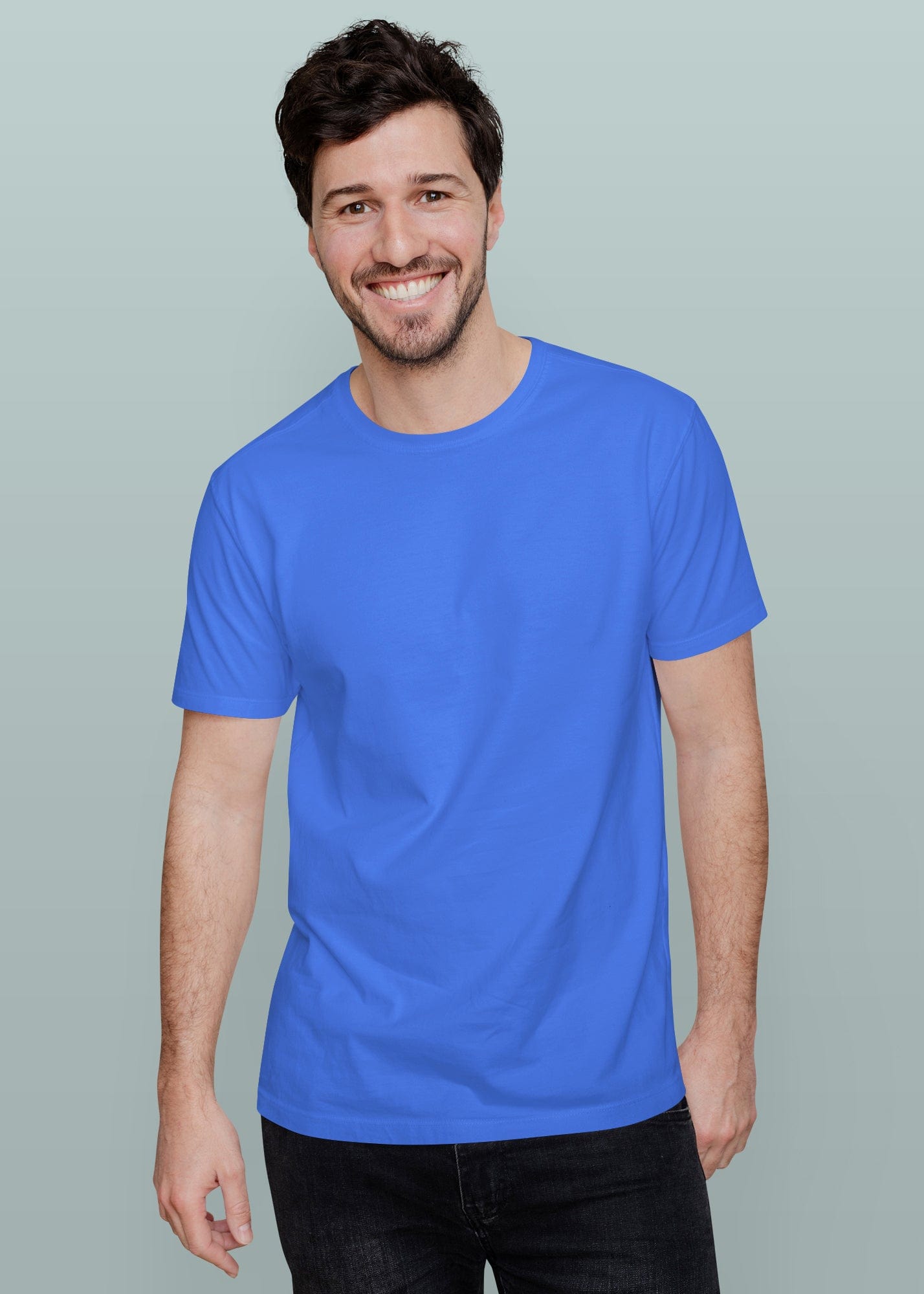 Solid Half Sleeve Premium Cotton T-shirt For Men