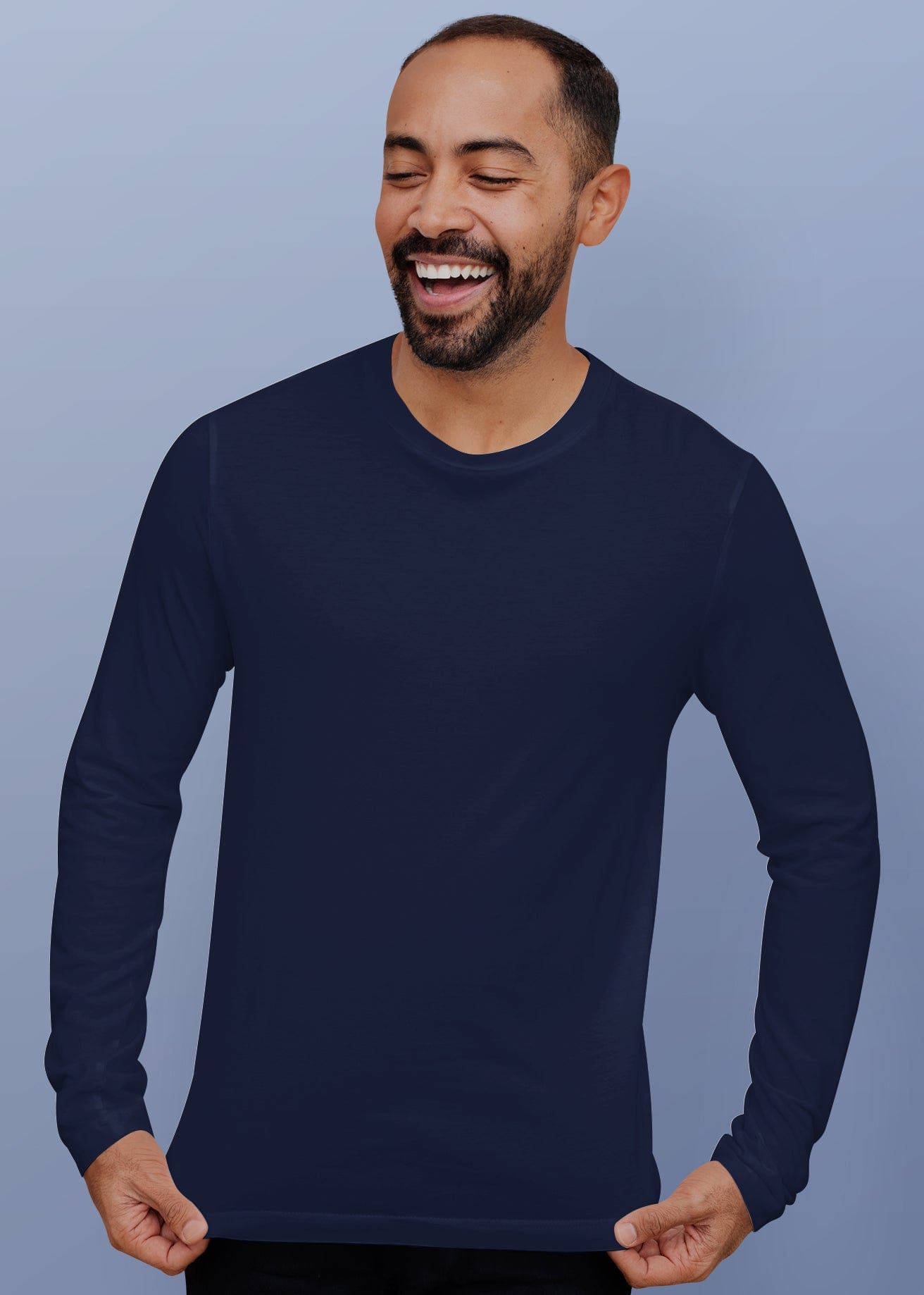 Solid Full Sleeve Premium Cotton T-Shirt For Men - Pack Of 2